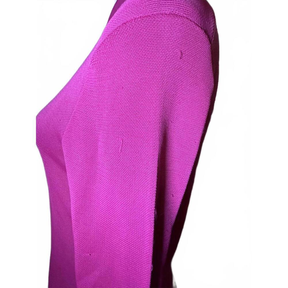 Trina Turk Long Sleeve Collared Dress in Magenta (0623) - Picture 4 of 6